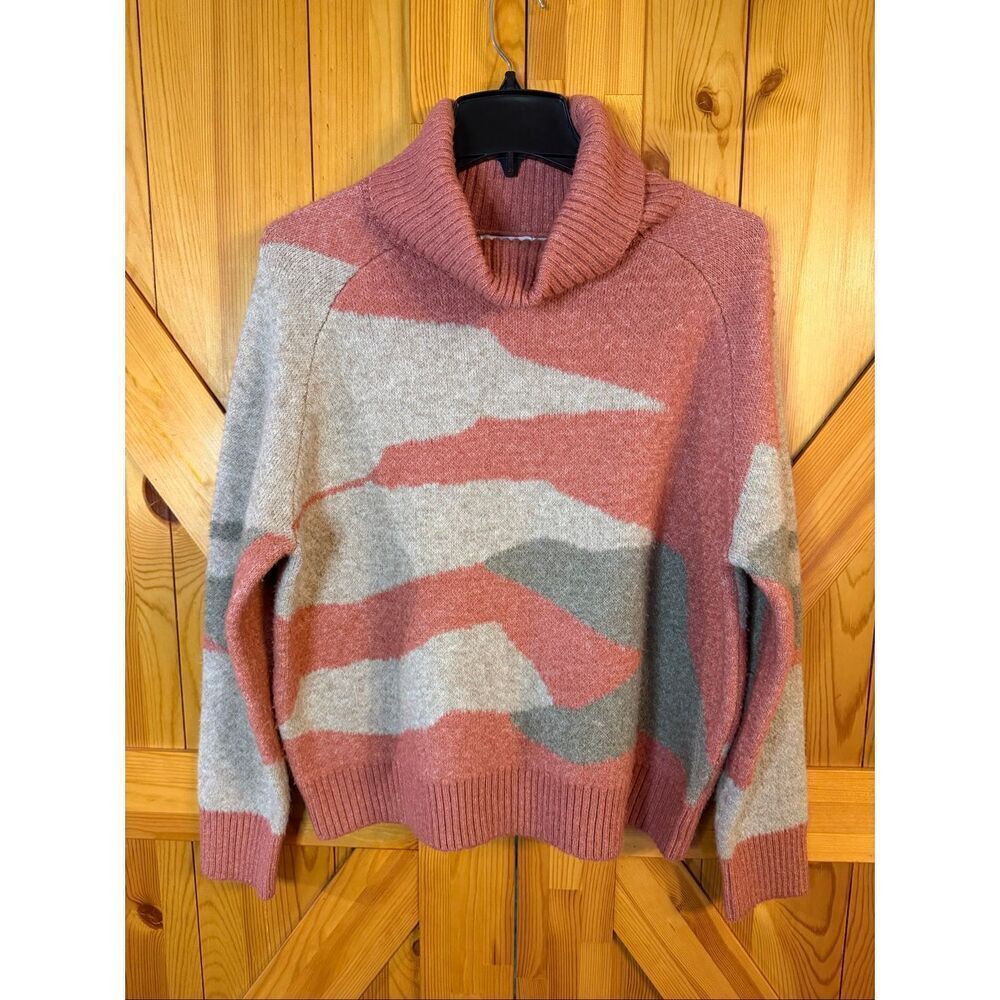Lush Colorblock Knit Sweater Size Large (6418)